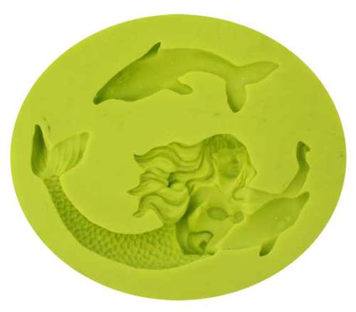 Mermaid and Dolphin Silicone Mould - Click Image to Close